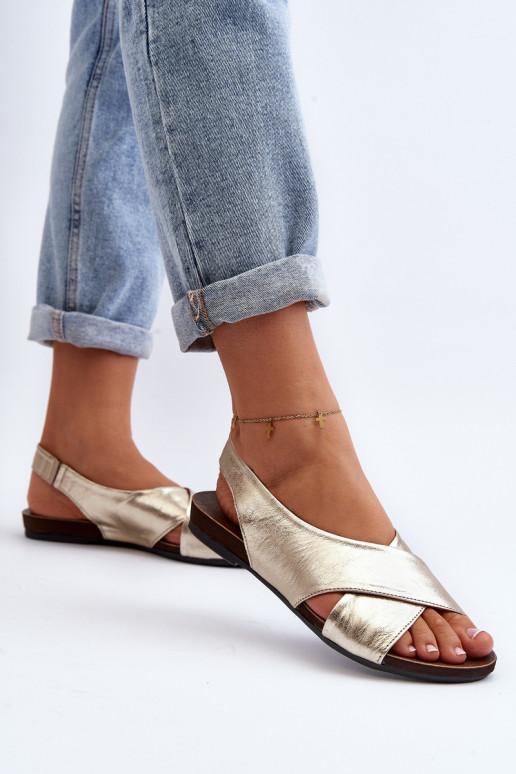 Zazoo 40407 sandalen Leer Dames gouden kleur Zazoo 40407 sandalen Leer Dames gouden kleur