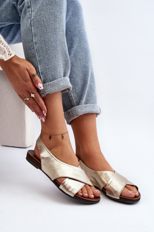 Zazoo 40407 sandalen Leer Dames gouden kleur Zazoo 40407 sandalen Leer Dames gouden kleur