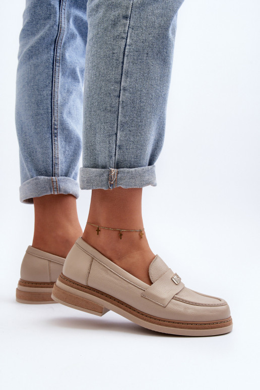 Zazoo 20165 Haut Mokassins für Damen Beige Zazoo 20165 Haut Mokassins für Damen Beige