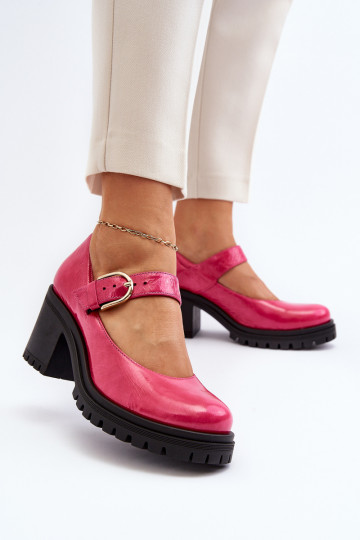 Chaussures en cuir verni Zazoo 20166 couleur rose