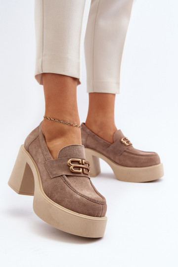 Zazoo 20170 schoenen van suède Dames met hakken beige