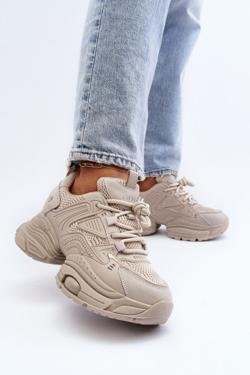 Sneakers model schoenen met trendy massieve zolen GOE NN2N4046 beige
