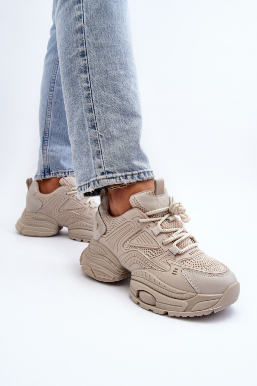 Sneakers model schoenen met trendy massieve zolen GOE NN2N4046 beige