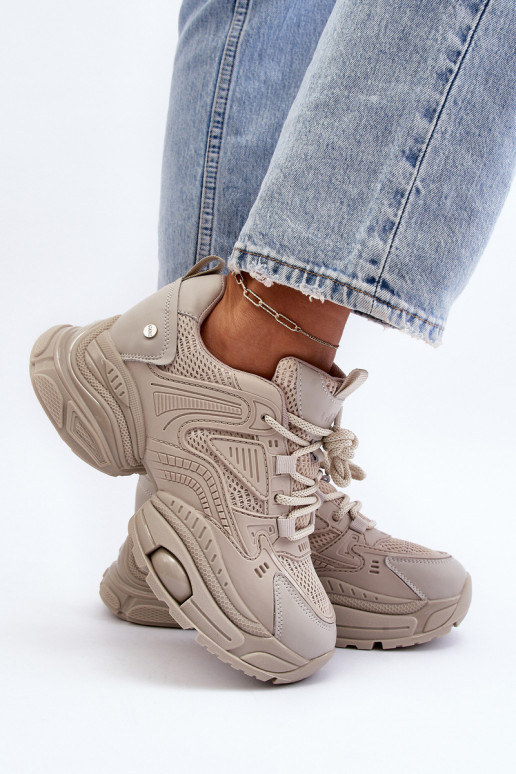 Sneakers model schoenen met trendy massieve zolen GOE NN2N4046 beige