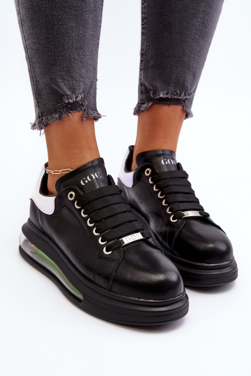 Sneakers Stilvollllschuhe Feminin Haut GOE NN2N4030 schZuarze Farbe Sneakers Stilvollllschuhe Feminin Haut GOE NN2N4030 schZuarze Farbe