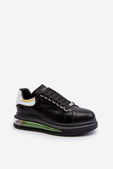 Leder Damen Sneakers GOE NN2N4030 in Schwarzfarbe 2