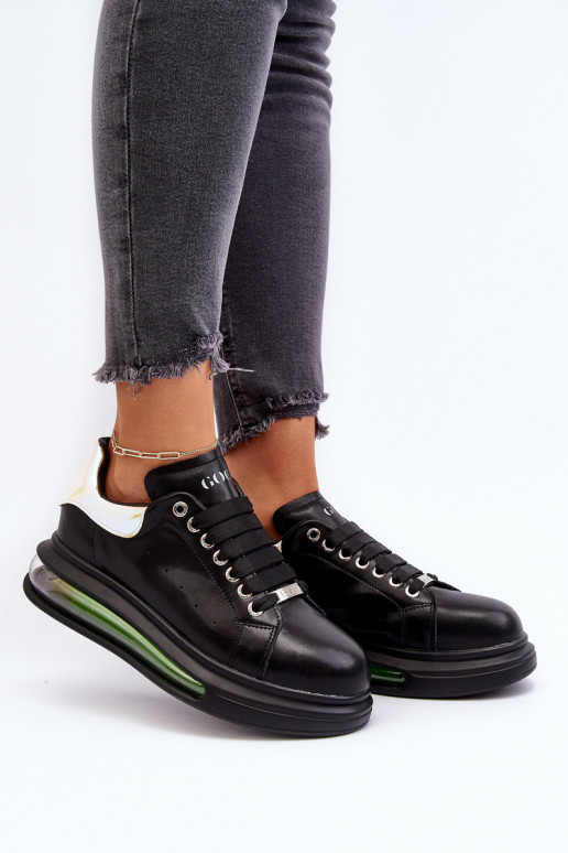 Sneakers Stilvollllschuhe Feminin Haut GOE NN2N4030 schZuarze Farbe Sneakers Stilvollllschuhe Feminin Haut GOE NN2N4030 schZuarze Farbe