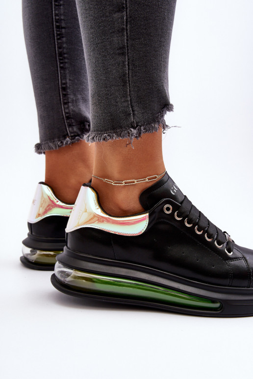 Sneakers Stilvollllschuhe Feminin Haut GOE NN2N4030 schZuarze Farbe Sneakers Stilvollllschuhe Feminin Haut GOE NN2N4030 schZuarze Farbe