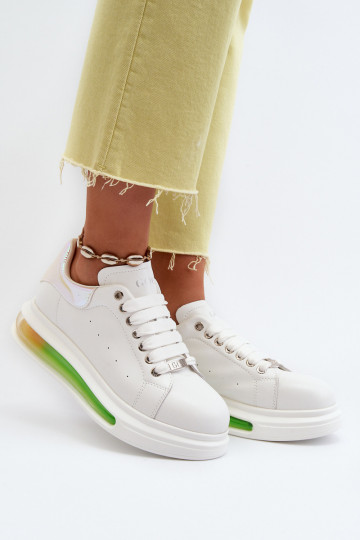 Leren dames sportschoenen GOE NN2N4029 wit 2