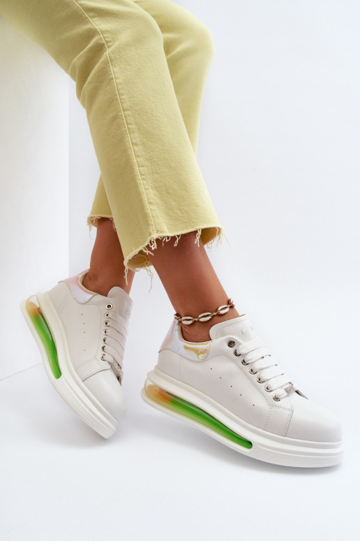 Chaussures modèle baskets Féminin Peau GOE NN2N4029 couleur blanche Chaussures modèle baskets Féminin Peau GOE NN2N4029 couleur blanche