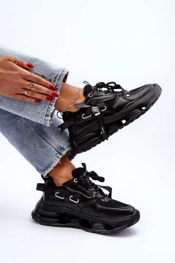 Chaussures modèle baskets Féminin GOE NN2N4040 couleur noire 2