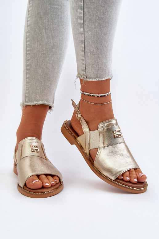 Zazoo 40385 Dames Dames sandalen gouden kleur Zazoo 40385 Dames Dames sandalen gouden kleur