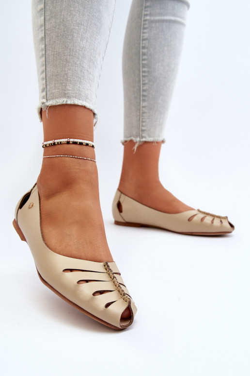 Zazoo 10009 Ballerines confortables en cuir naturel Féminin beige Zazoo 10009 Ballerines confortables en cuir naturel Féminin beige