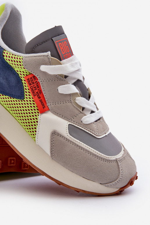 Turnschuhe Sneakers Stilvollllschuhe Männlich Memory Foam System Big Star NN174344 graue Farbe Turnschuhe Sneakers Stilvollllschuhe Männlich Memory Foam System Big Star NN174344 graue Farbe