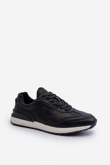 Sneakers Stilvollllschuhe Männlich Haut BIG STAR NN174287 schZuarze Farbe