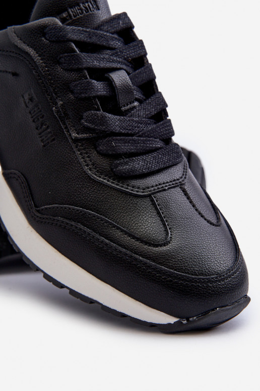 Chaussures modèle baskets Mâle Peau BIG STAR NN174287 couleur noire Chaussures modèle baskets Mâle Peau BIG STAR NN174287 couleur noire