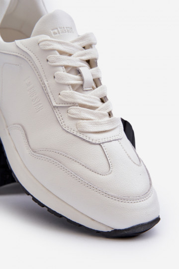 Baskets en cuir pour hommes BIG STAR NN174288 couleur blanche 2
