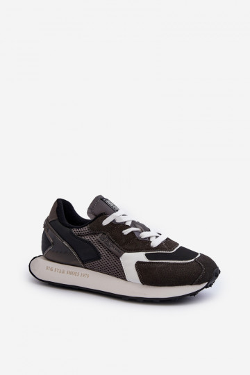 Heren sportschoenen met Memory Foam systeem Big Star NN174347 zwarte kleur