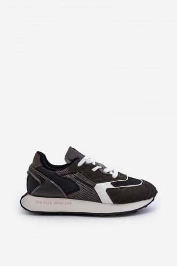 Heren sportschoenen met Memory Foam systeem Big Star NN174347 zwarte kleur 2