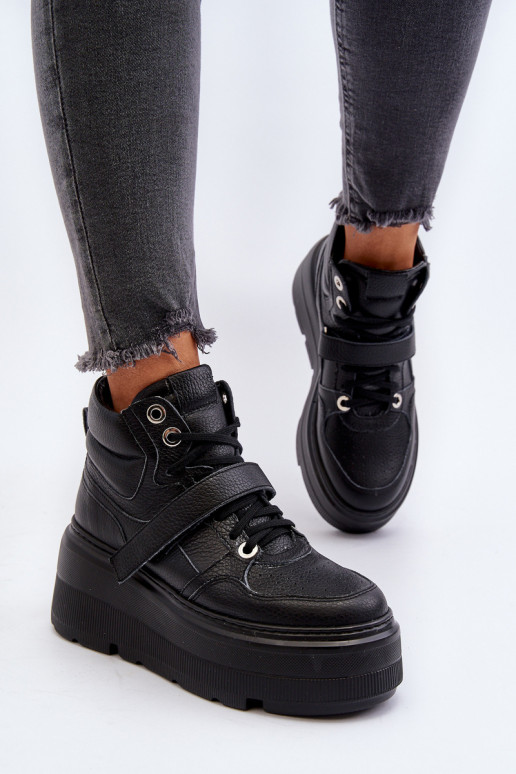 Zazoo 3450 Leer Sneakers model schoenen Dames zInart
