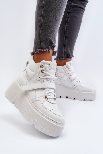Zazoo 3450 Leer Sneakers model schoenen Dames Initte kleur