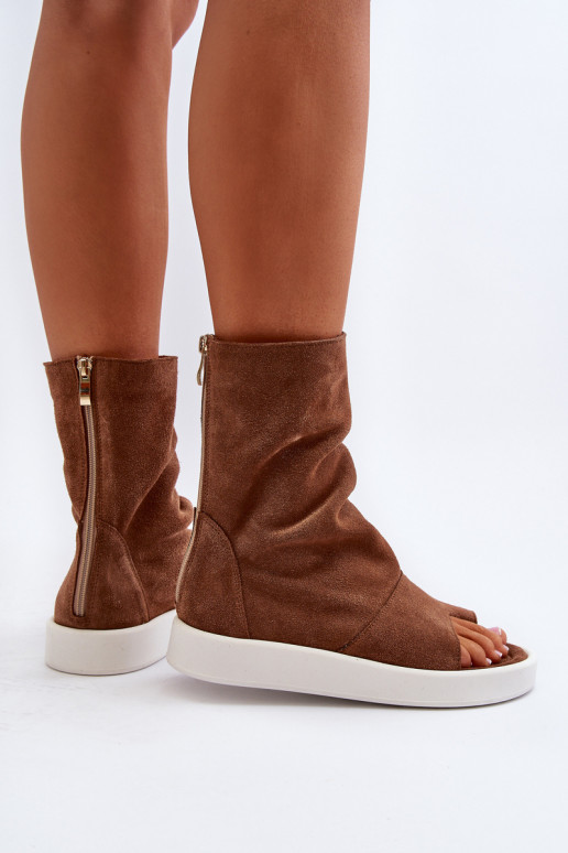 Zazoo 3441 INildledersandalen für DamenCholeZuka braune Farbe Zazoo 3441 INildledersandalen für DamenCholeZuka braune Farbe