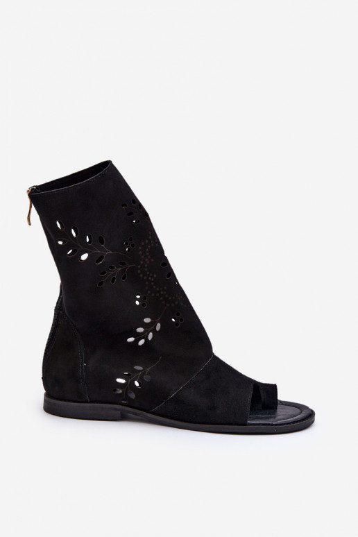 Zazoo 3437 Dames Sandalen van suède met laarzen Opar het kasteel zInart Zazoo 3437 Dames Sandalen van suède met laarzen Opar het kasteel zInart