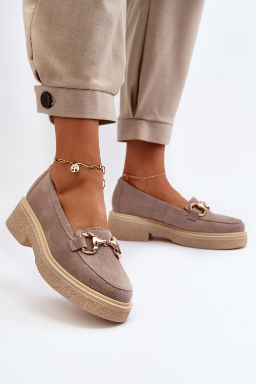 Zazoo 3429 INildledermokassins Feminin mit Ornamenten Cappuccino-Farbe Zazoo 3429 INildledermokassins Feminin mit Ornamenten Cappuccino-Farbe