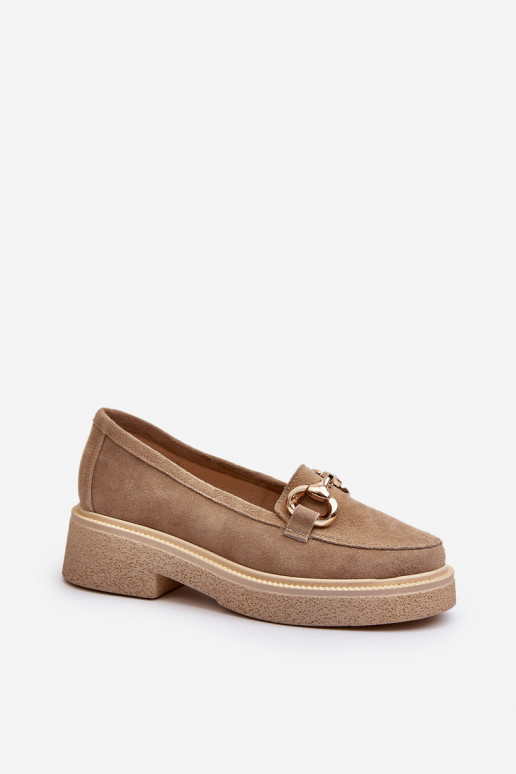 Zazoo 3429 INildledermokassins Feminin mit Ornamenten Beige Zazoo 3429 INildledermokassins Feminin mit Ornamenten Beige