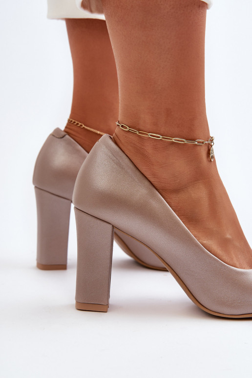 Zazoo 2453/OS Peau Chaussures avec des talons avec des coeurs nacre Zazoo 2453/OS Peau Chaussures avec des talons avec des coeurs nacre