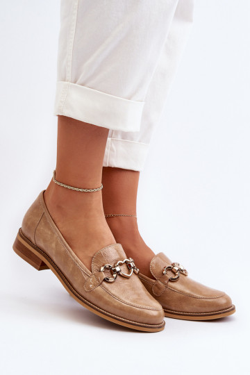 Peau Féminin Mocassins laqués Laura Messi 2760 marron