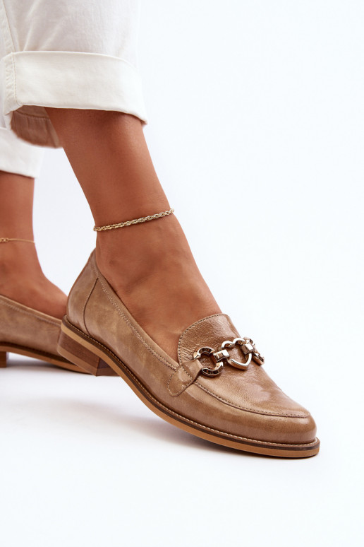 Peau Féminin Mocassins laqués Laura Messi 2760 marron