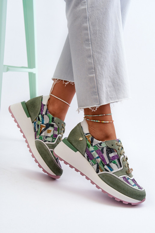 Peau Chaussures modèle baskets Féminin avec une plateforme Il fautciejka 06390-09 SeledynoÀe Peau Chaussures modèle baskets Féminin avec une plateforme Il fautciejka 06390-09 SeledynoÀe