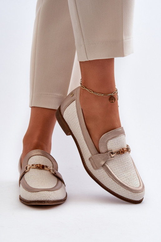 Leer Mocassins met ornamenten gouden kleur Het heeftciejka 06442-25 gouden kleur Leer Mocassins met ornamenten gouden kleur Het heeftciejka 06442-25 gouden kleur