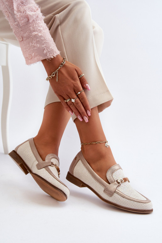 Leer Mocassins met ornamenten gouden kleur Het heeftciejka 06442-25 gouden kleur Leer Mocassins met ornamenten gouden kleur Het heeftciejka 06442-25 gouden kleur