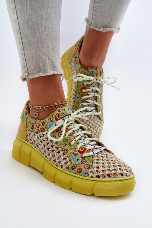 Feminin Haut Schuhe Es mussciejka 05850-09 Kalkstein