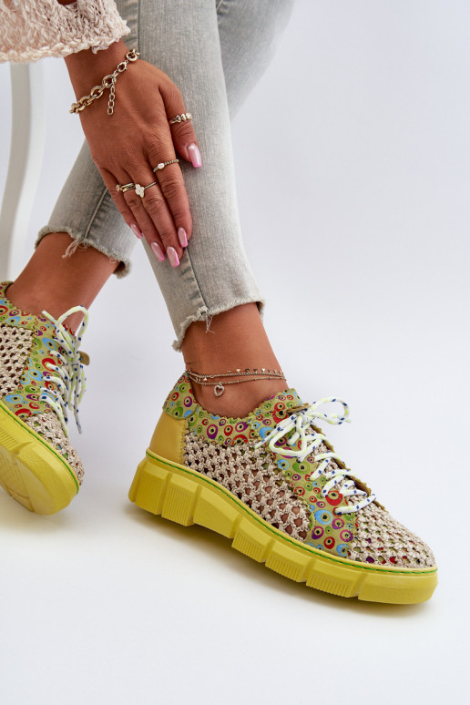 Feminin Haut Schuhe Es mussciejka 05850-09 Kalkstein