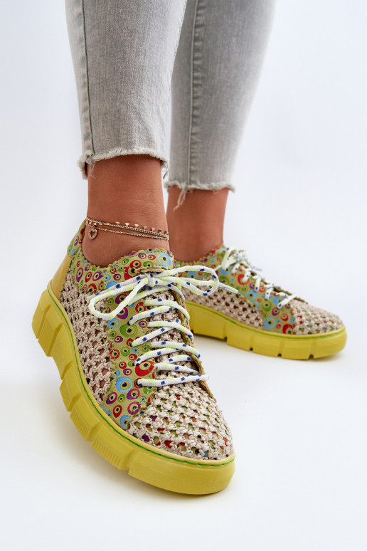 Feminin Haut Schuhe Es mussciejka 05850-09 Kalkstein