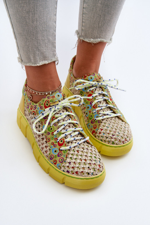 Feminin Haut Schuhe Es mussciejka 05850-09 Kalkstein