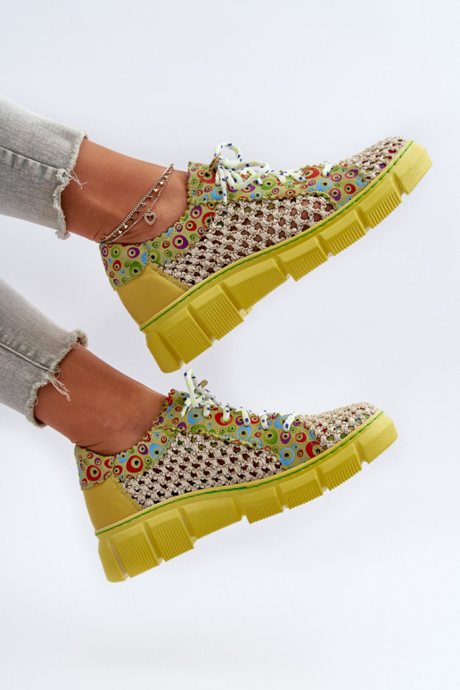 Dames Leer schoenen Het heeftciejka 05850-09 Limoen Dames Leer schoenen Het heeftciejka 05850-09 Limoen