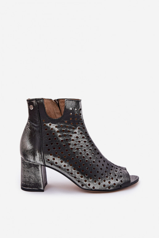 Haut Durchbrochene Stiefel Es mussciejka 05420-01 schZuarze Farbe Haut Durchbrochene Stiefel Es mussciejka 05420-01 schZuarze Farbe