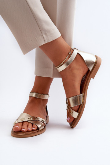 Zazoo 40378 isocèle Sandales pour femmes Féminin couleur dorée 2