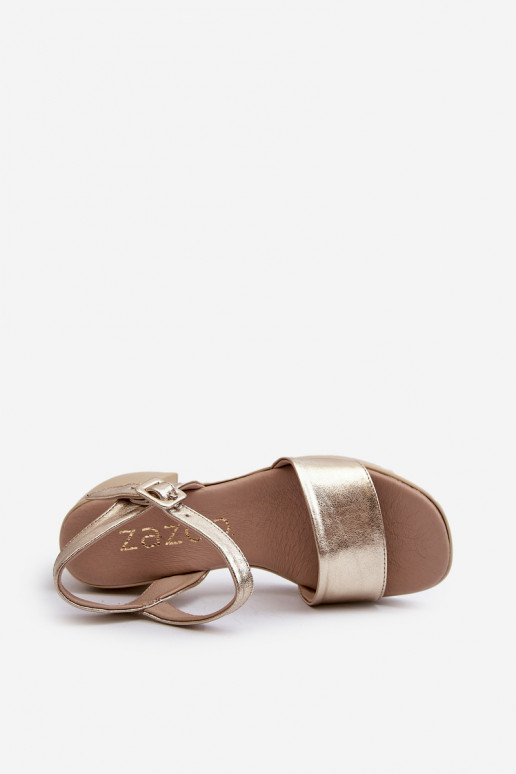 Zazoo 40386 Dames Dames sandalen Op Klok gouden kleur Zazoo 40386 Dames Dames sandalen Op Klok gouden kleur