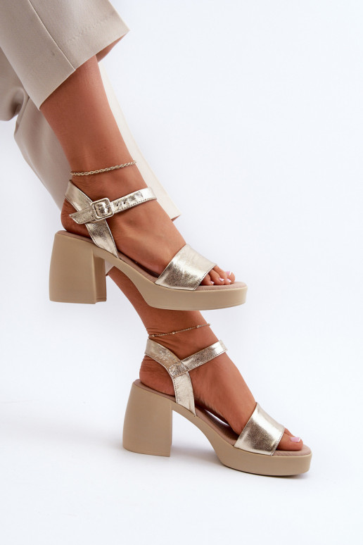 Zazoo 40386 Dames Dames sandalen Op Klok gouden kleur Zazoo 40386 Dames Dames sandalen Op Klok gouden kleur