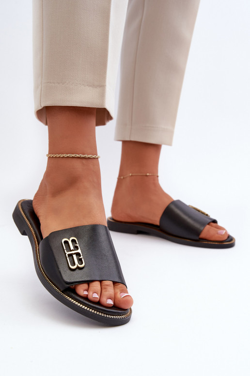 Zazoo 40384 Elegante stijl Leren pantoffels Dames zInart Zazoo 40384 Elegante stijl Leren pantoffels Dames zInart