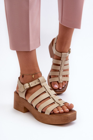 Zazoo 40410 Dames sandalen Dames beige