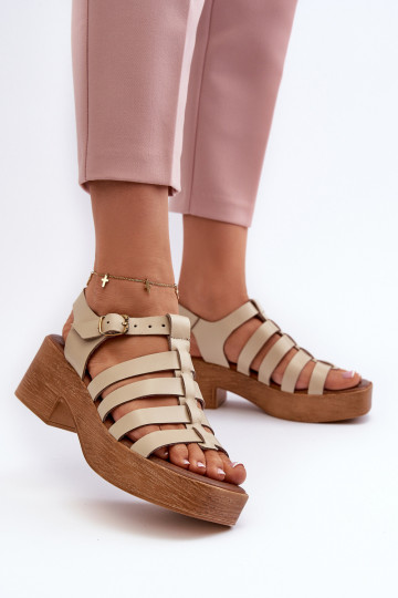 Zazoo 40410 Dames sandalen Dames beige 2