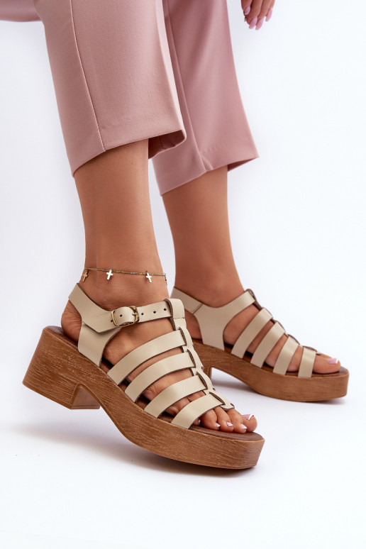 Zazoo 40410 Dames sandalen Dames beige Zazoo 40410 Dames sandalen Dames beige