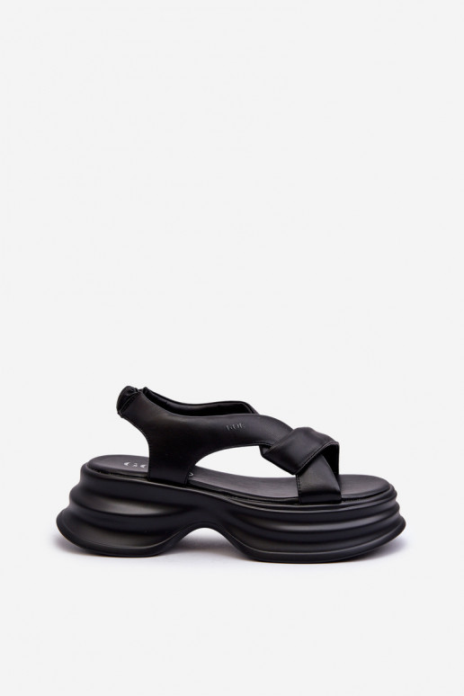 Damensandalen Feminin mit modischer Es mussssivsohle schZuarze Farbe GOE NN2N4106 Damensandalen Feminin mit modischer Es mussssivsohle schZuarze Farbe GOE NN2N4106