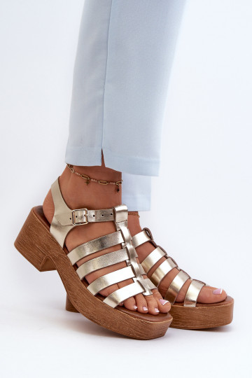 Zazoo 40410 Sandales pour femmes Féminin couleur dorée